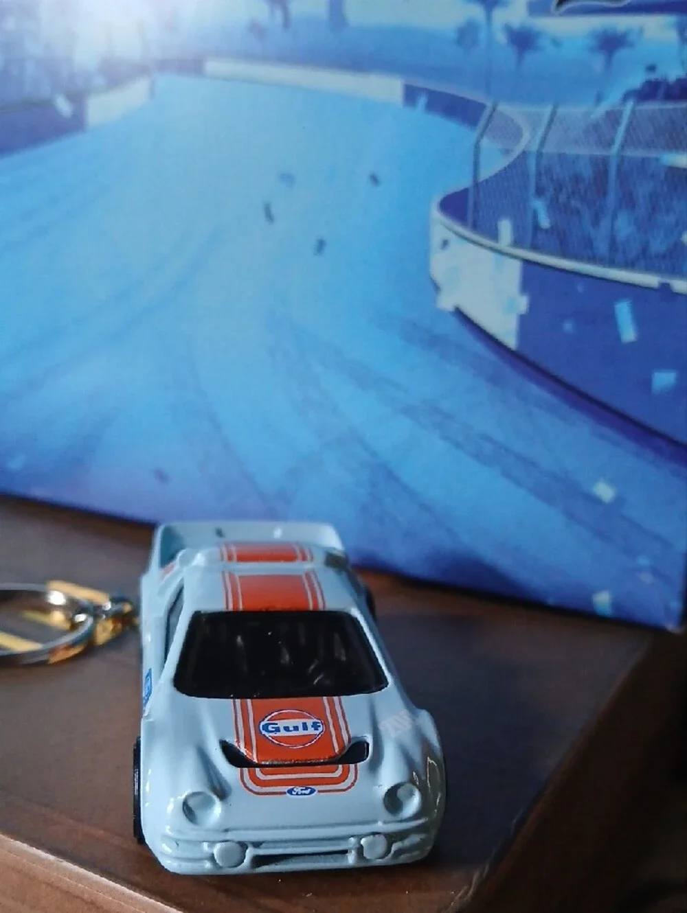 Ford RS200 Hot Wheels Car Keychain - Light Blue
